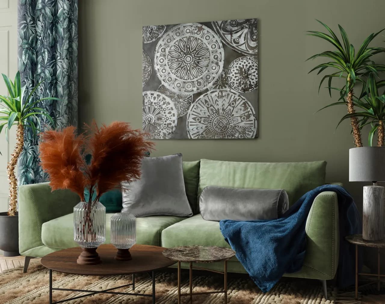 Zielona kanapa jakie dodatki – stwórz harmonijną przestrzeń w salonie